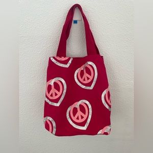 Victoria’s Secret Heart and Peace Sign Tote